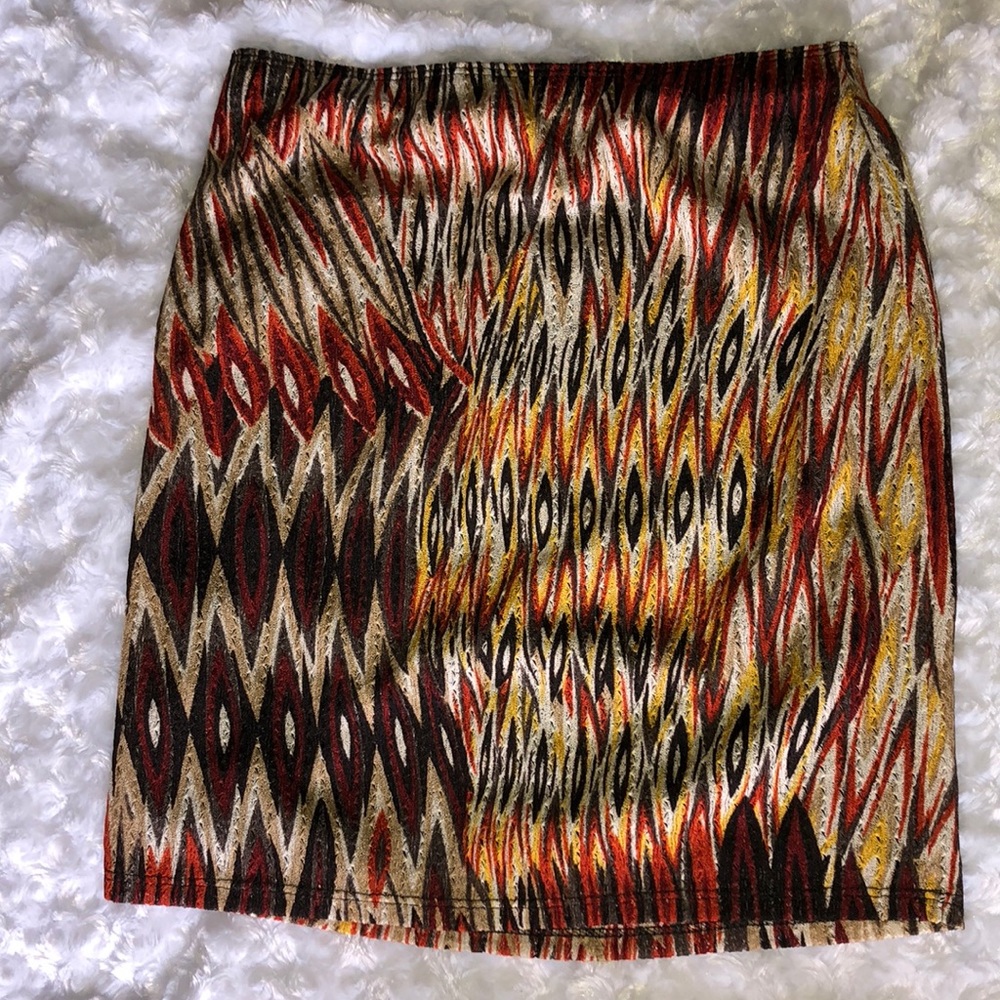 Abstract Print Skirt